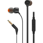 JBL Auricolare Stereo T110 con Jack 3.5mm, Cavo Piatto e Cuffiette InEar - Nero